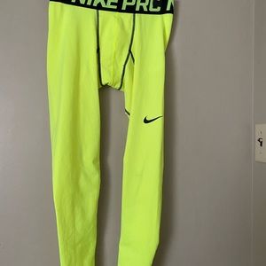 Nike pro neon running tights size medium